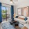 Modern living room with direct access to the private apartment balcony at Edera Palm Springs